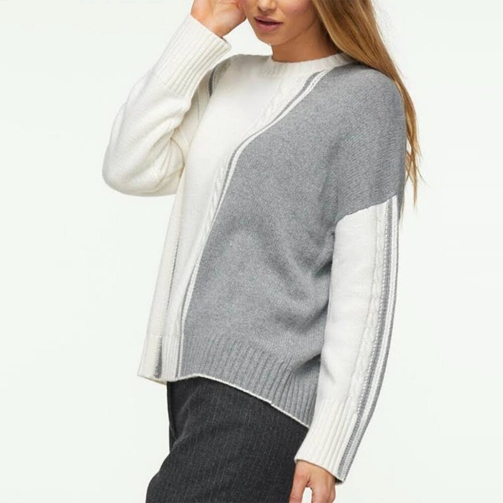 Zaket & Plover Wool Blend Cable Trim Sweater - Picture 7 of 11